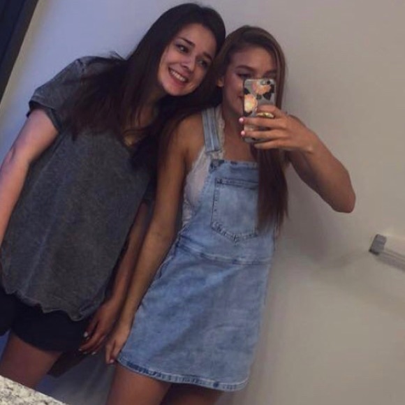 Acid Wash Denim Overall Dress - Picture 2 of 5